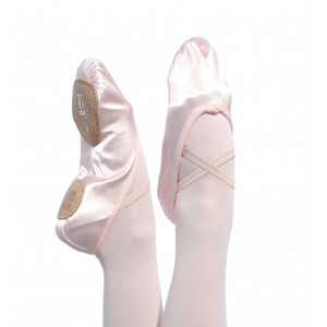 N2SSS - PINK SATIN SPLIT SOLE BALLET SHOES