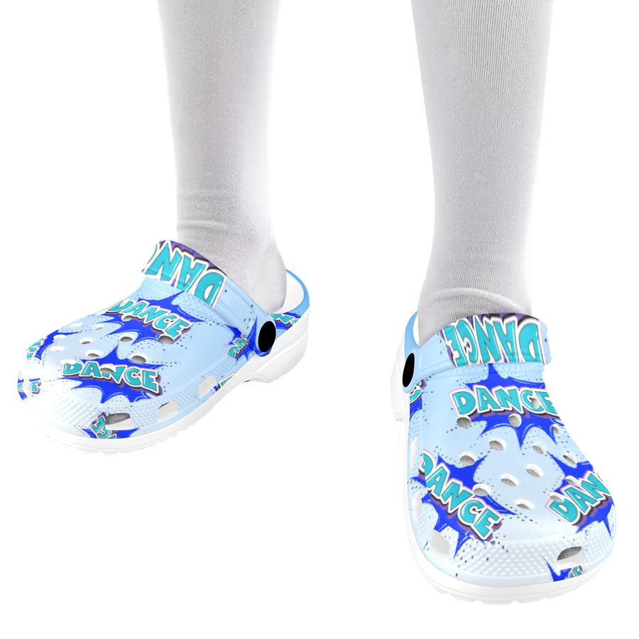 PRINT HUB - KIDS BLUE DANCE CLOGS