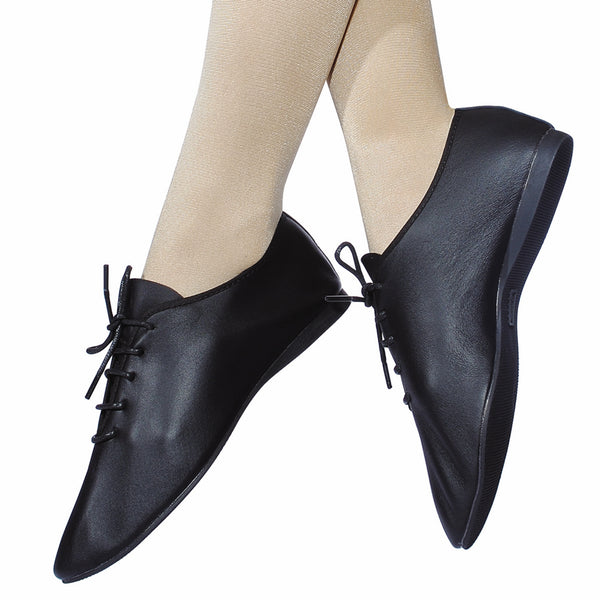 AJS/S - BLACK LEATHER SUEDE SOLE JAZZ SHOES