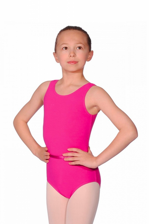 CJUNE - COTTON LYCRA SLEEVELESS LEOTARD WITH BELT