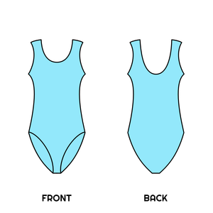 SALE - CLARISSA - MATT LYCRA SLEEVELESS LEOTARD - AQUA