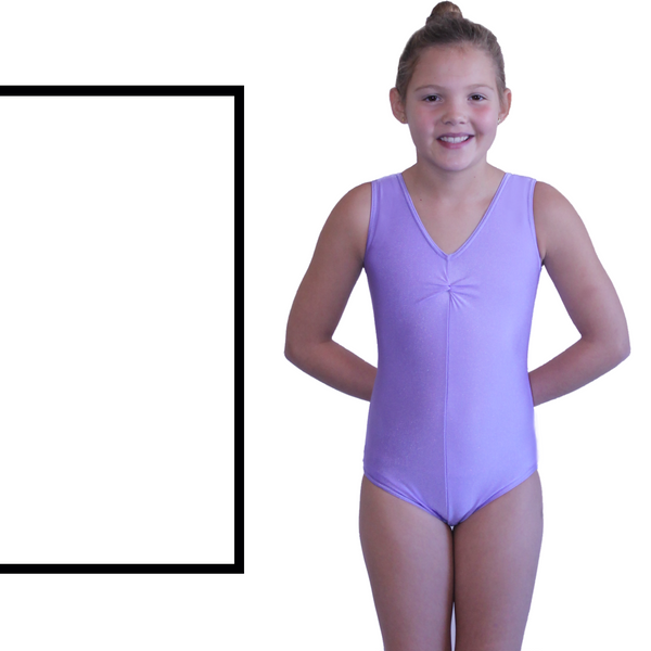 SALE - LOUISE - LYCRA SLEEVELESS GATHERED FRONT LEOTARD - SUBTLE COLOURS