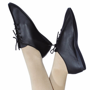 AJS/R - BLACK LEATHER RUBBER SOLE JAZZ SHOES