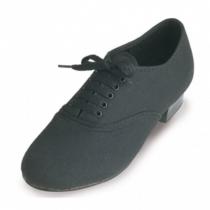 ROCH VALLEY BOYS CANVAS OXFORD TAP SHOES WITH FITTED TOE TAPS