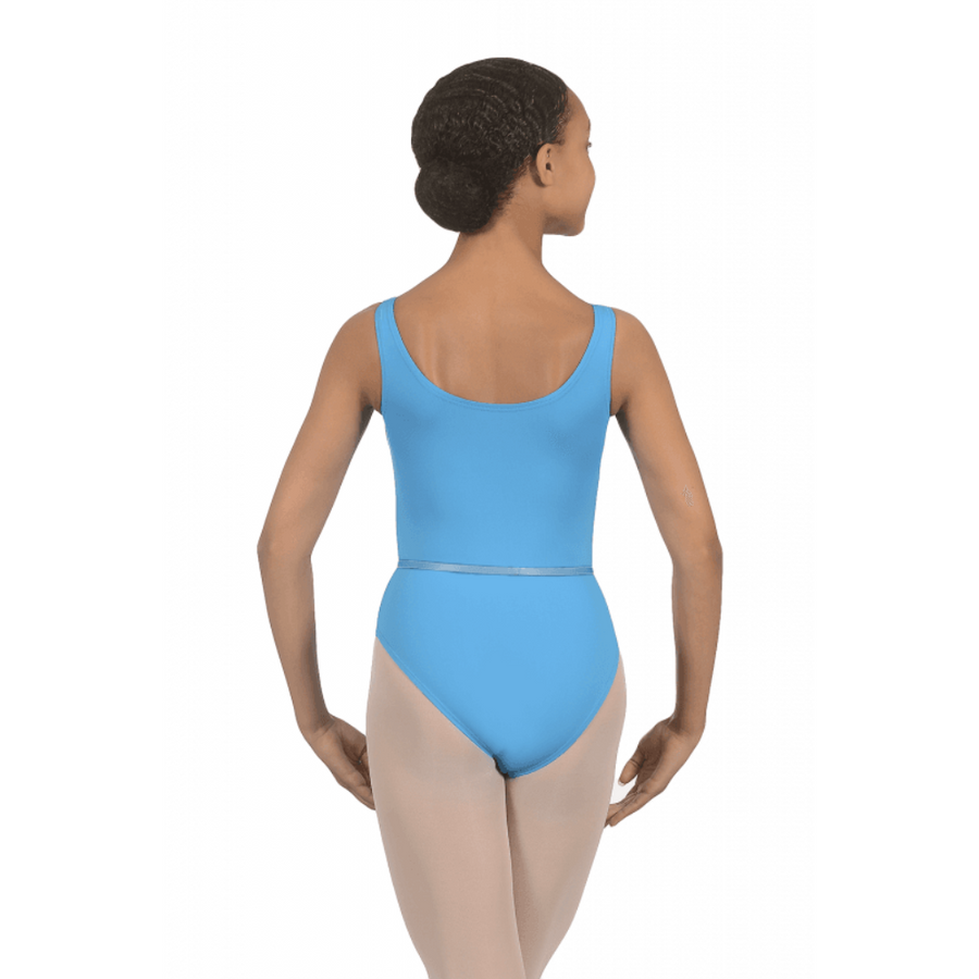 ROCH VALLEY ELIZABETH MICROFIBRE RUCHE FRONT SLEEVELESS LEOTARD - TEAL - 3A (11-13)