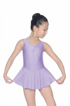 KATY - NYLON LYCRA SLEEVELESS GATHERED BUST SKIRTED LEOTARD