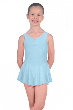 KATY - NYLON LYCRA SLEEVELESS GATHERED BUST SKIRTED LEOTARD