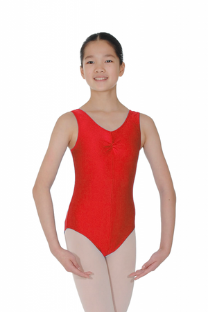 SHEREE - NYLON LYCRA SLEEVELESS LEOTARD WITH A GATHERED BUSTLINE