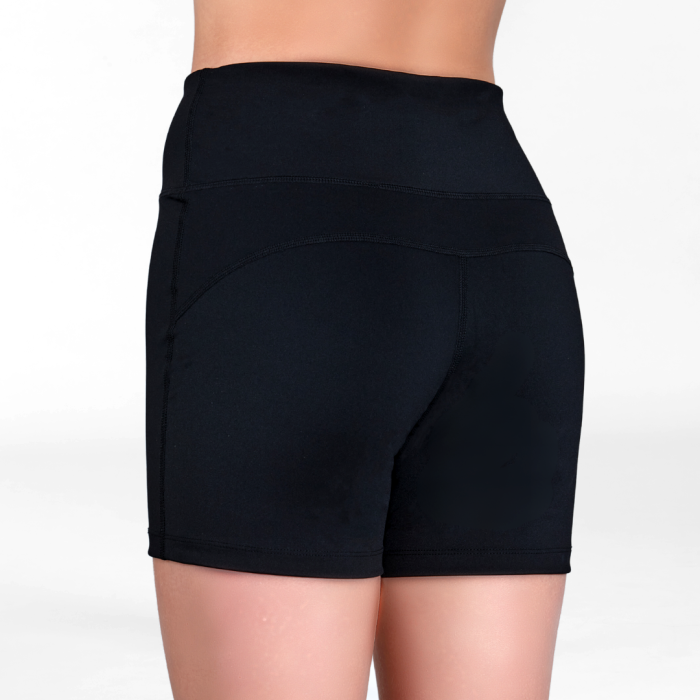 BLACK HIGH WAISTED CYCLE SHORTS