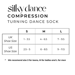 'SILKY' DANCE ENHANCED PERFORMANCE TURNING SOCKS WITH GRIPS