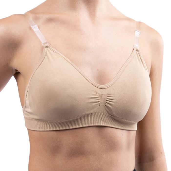 SEAMLESS CLEAR BACK PADDED BRA