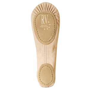 ROCH VALLEY PREMIUM PINK LEATHER SPLIT SOLE BALLET SHOES - WIDE FIT