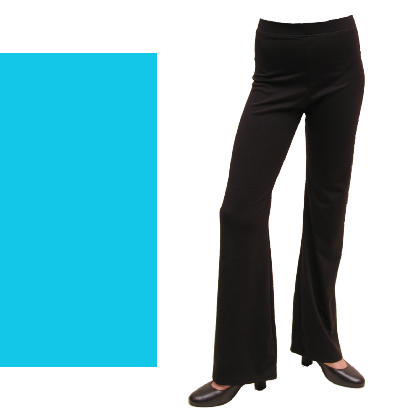 Smarty Pants women's cotton lycra bell bottom navy blue color formal trouser