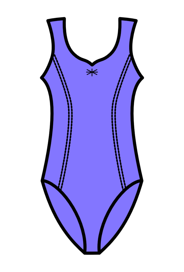 SALE - ELEANOR - IRIS MATT LYCRA SLEEVELESS PINCH FRONT SWEETHEART LEOTARD WITH PRINCESS SEAMS