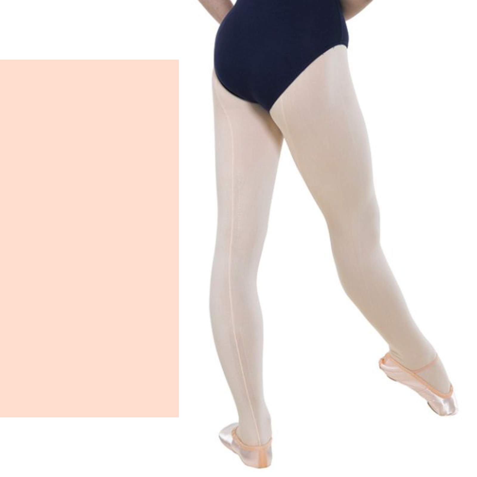 Debut classic footed ballet tights with back seam. 100% Nylon (There is no  lycra content in these tights)Classic ballet pink, white or black to  suit - Dancers World
