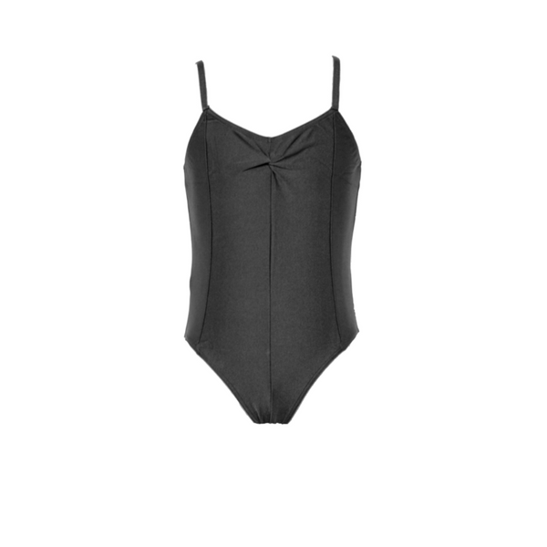 SALE - IMOGEN - LYCRA PANELLED CAMISOLE LEOTARD - BLACK - 4 (DRESS SIZE 10-12)