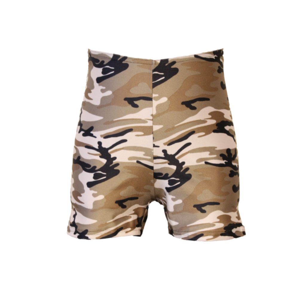 Army print top shorts