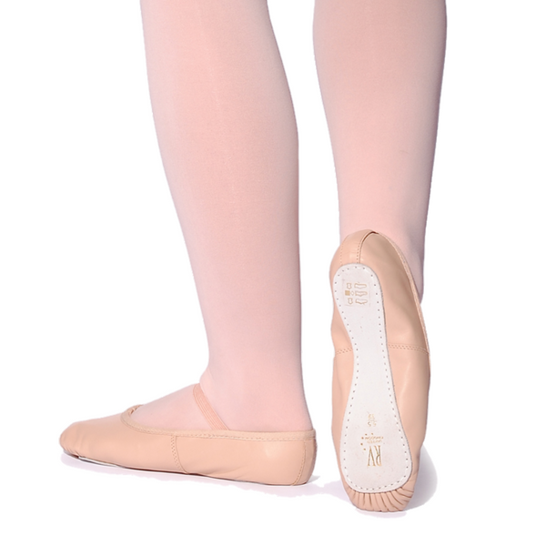 ROCH VALLEY PINK LEATHER OPHELIA BALLET SHOES