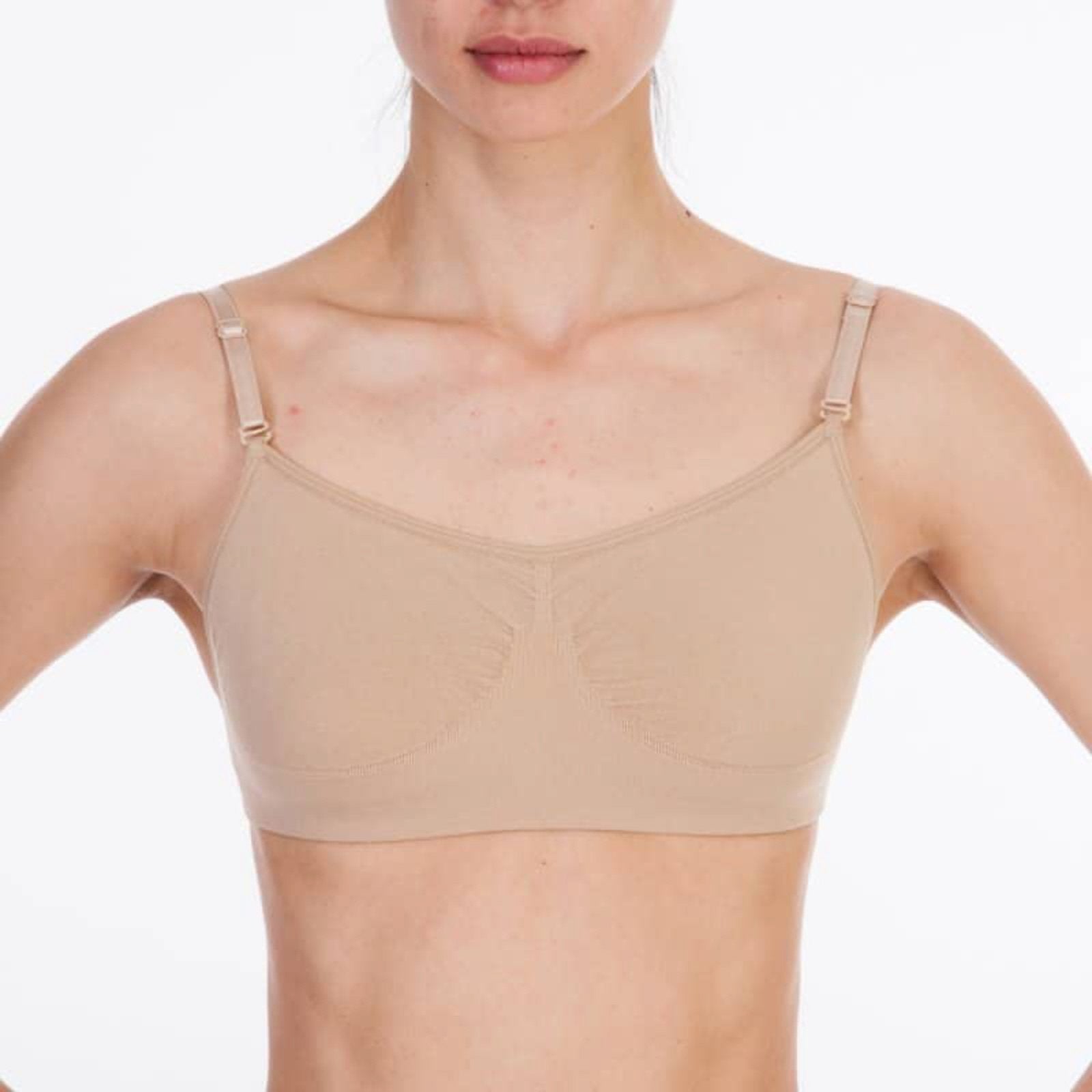 Silky Dance Girls Clear Back Padded Bra (8-12 Years) (Nude) at   Women's Clothing store