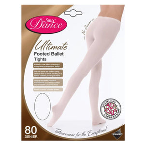 'SILKY' BRAND 80 DENIER ULTIMATE SEAMLESS FOOTED BALLET DANCE TIGHTS