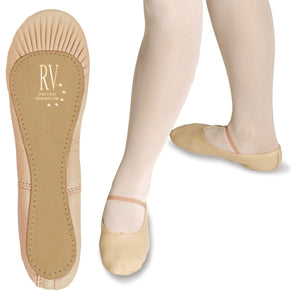 ROCH VALLEY PREMIUM PINK LEATHER BALLET SHOES - WIDE FIT