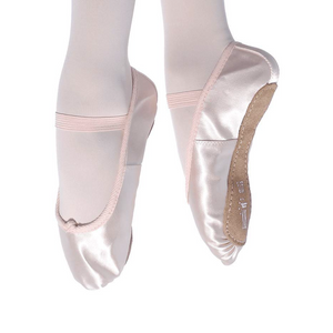 ROCH VALLEY PREMIUM PINK SATIN FULL SOLE BALLET SHOES