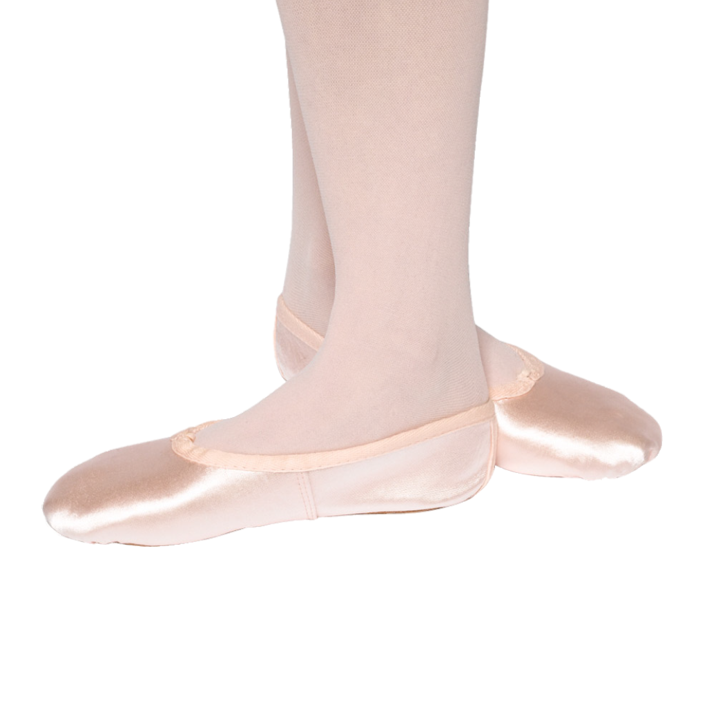 Pink satin 2025 ballet slippers