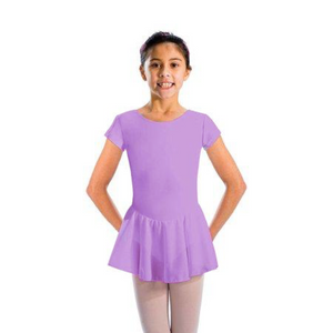 ABIGAIL - MATT LYCRA CAP SLEEVE SKIRTED LEOTARD (GEORGETTE SKIRT)