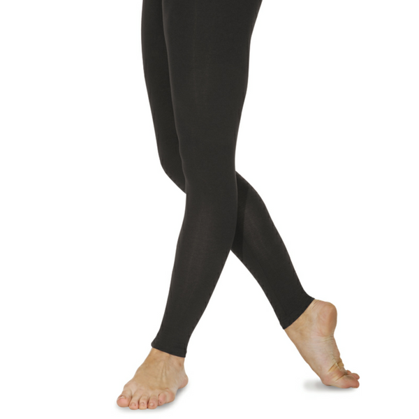 BLACK COTTON FOOTLESS TIGHTS - MUSICAL THEATRE UNIFORM