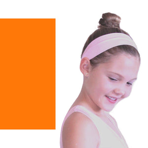 NYLON LYCRA HEADBANDS Accessories Dancers World Hot Orange Narrow 1.5" 