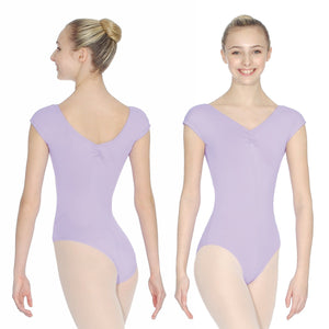 ROCH VALLEY ARIOSO CAP SLEEVE MICROFIBRE LEOTARD WITH A RUCHE FRONT & BACK Dancewear Roch Valley Lilac 1 (Age 5-6) 