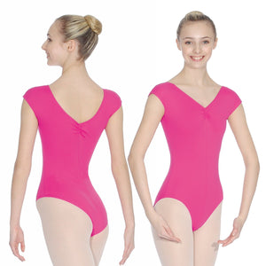 ROCH VALLEY ARIOSO CAP SLEEVE MICROFIBRE LEOTARD WITH A RUCHE FRONT & BACK Dancewear Roch Valley Mulberry 1 (Age 5-6) 