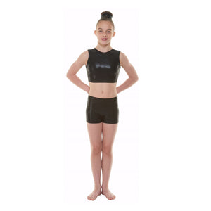 TAPPERS & POINTERS SHINE HIPSTER MICRO SHORTS Dancewear Tappers and Pointers Ebony Shine 0 (Age 4-5) 