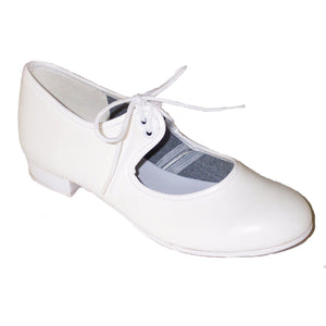 WHITE PU LOW HEEL TAP SHOES Dance Shoes Dancers World 